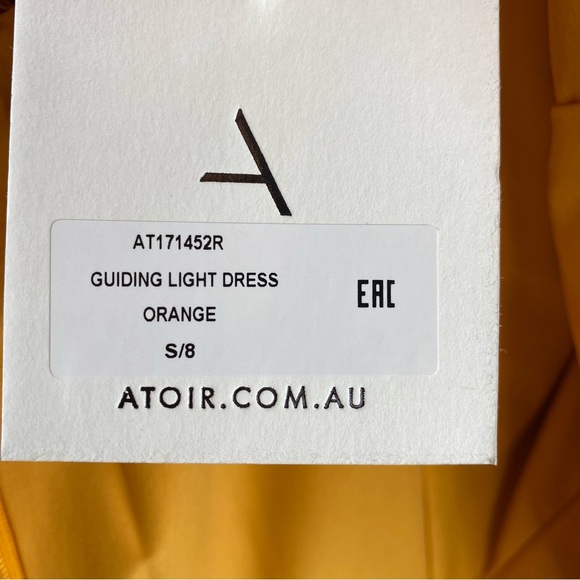 ATOIR One Shoulder Cascading Ruffle Bow Mini Dress in Orange - Picture 9 of 10